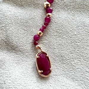 Kendra Scott Bethany Y Necklace in Maroon Jade